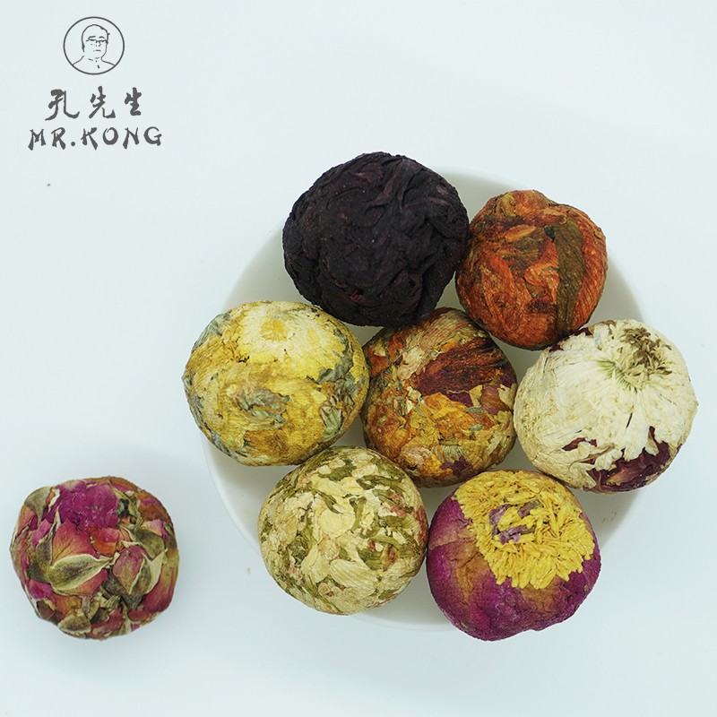 Mix New Craft Chinese Flower Flavor Tea Ball Slimming and Health Dragon Ball Packaged in Bulk Box and Bag