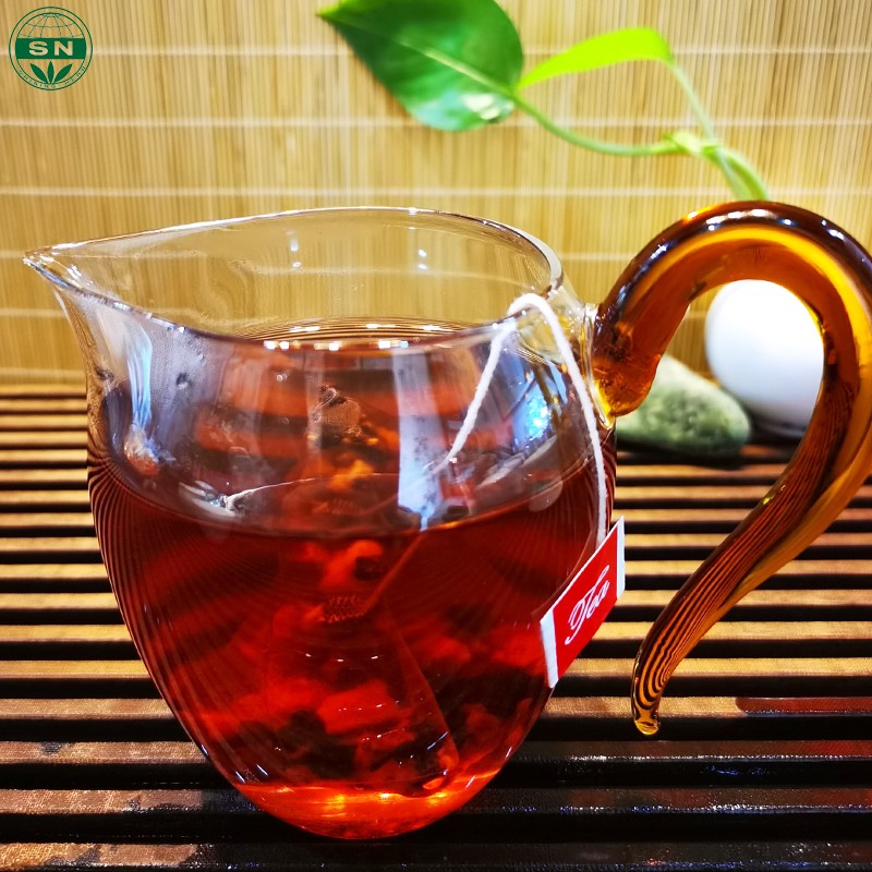 SN ISO9001 Natural Blends Fruit Tea Quality Rich Tastes Pyramid Teabag Plum Tea Healthy Bagged Sachet Box Packaging