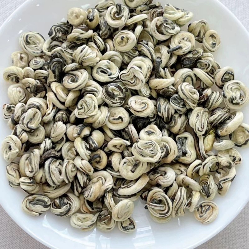 Premium Jade Snail King Jasmine Green Tea Flavor Tea Pure Organic Jasmine Flowers Jade Snail - Shaped Tea