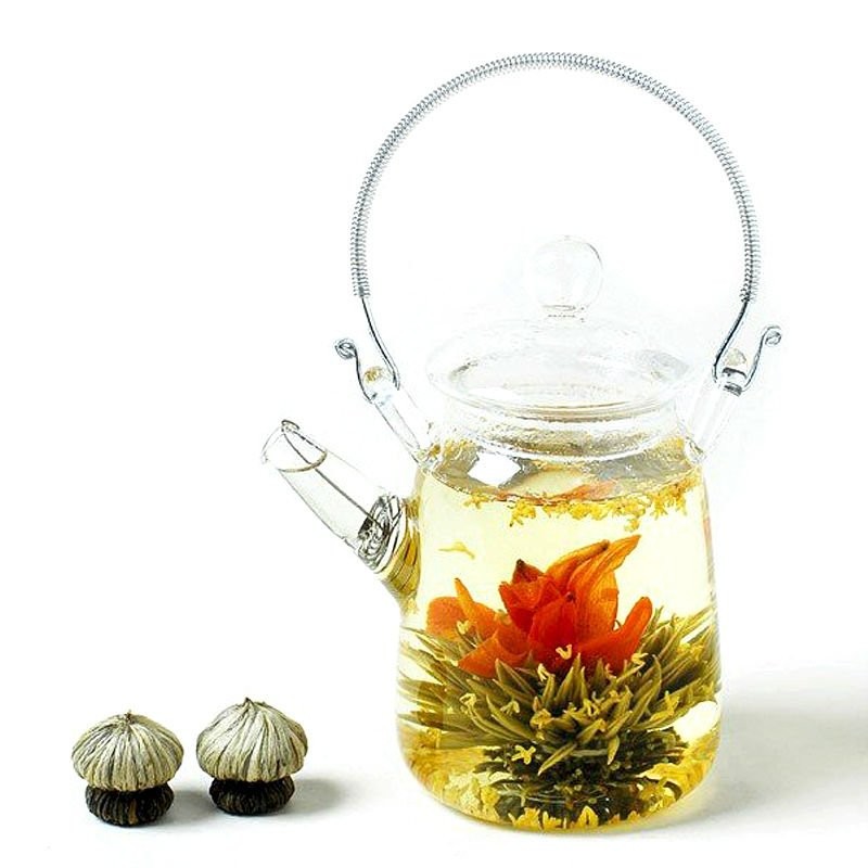 SN ISO9001 Shiningherb Compressed Mini Teaballs  Chinese Organic Blooming Tea  Chinese Flowering Tea