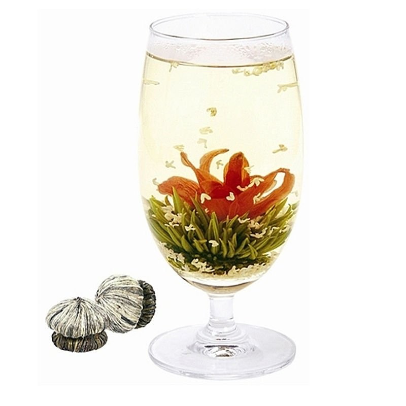 SN ISO9001 Shiningherb Compressed Mini Teaballs  Chinese Organic Blooming Tea  Chinese Flowering Tea