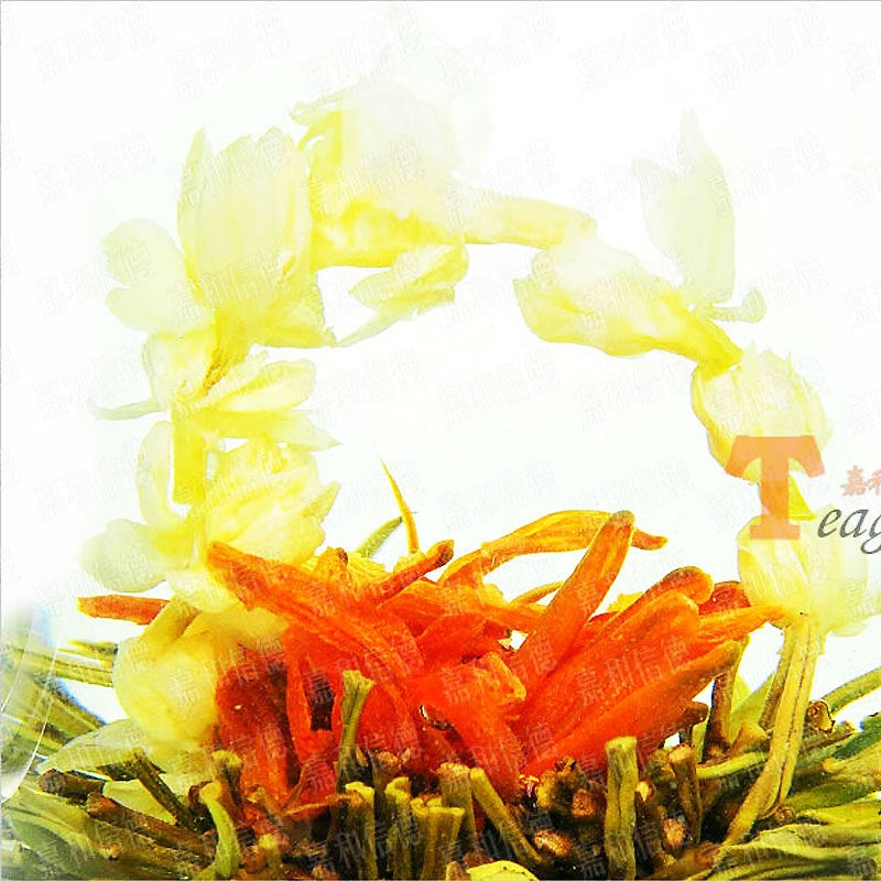 SN ISO9001 Shiningherb Compressed Mini Teaballs  Chinese Organic Blooming Tea  Chinese Flowering Tea