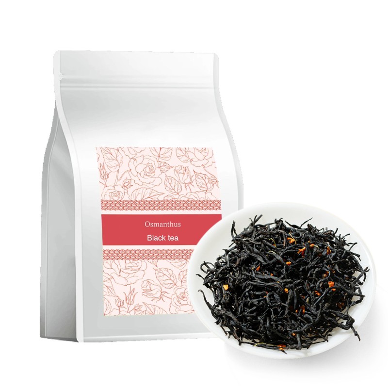 Package Osmanthus Black Tea Organic Wuyishan Lapsang Souchong Black Tea Scented with Osmanthus Flower Blended Loose Leaf Tea