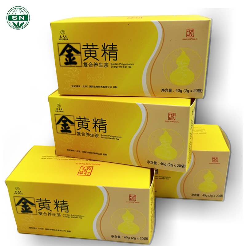 High Quality Golden Polygonatum Herbal Tea Natural Herb Flavor Energy-Boosting Blended Health Tea in Boxed Teabags