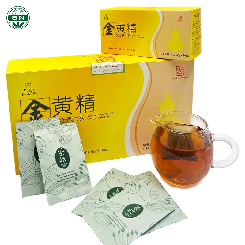 High Quality Golden Polygonatum Herbal Tea Natural Herb Flavor Energy-Boosting Blended Health Tea in Boxed Teabags