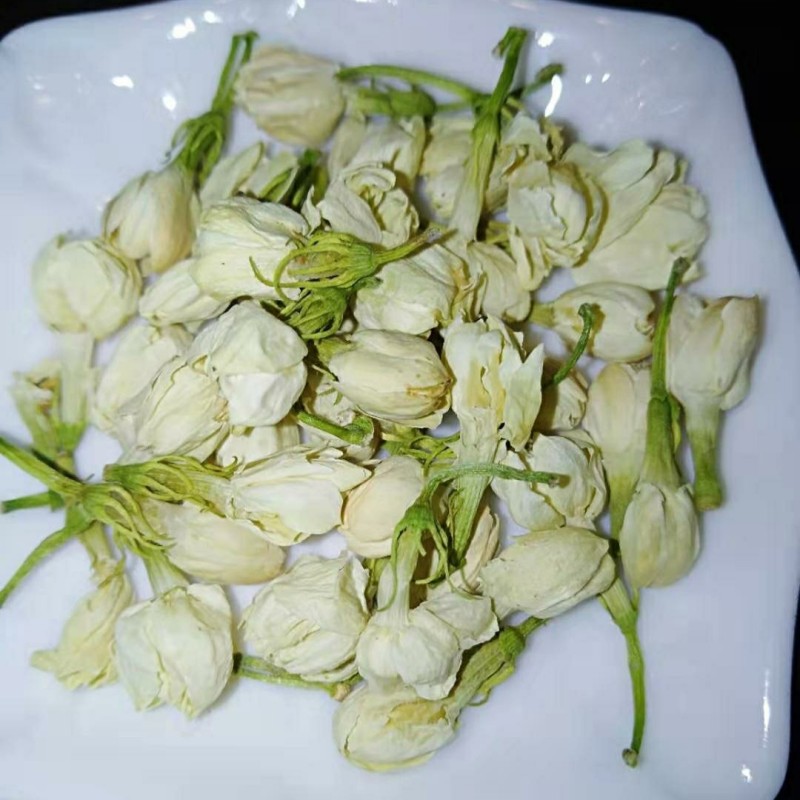 Organic Natural Jasmine Bud Flower Tea Loose-Leaf Health Tea in Resealable Bag or Box Packaging