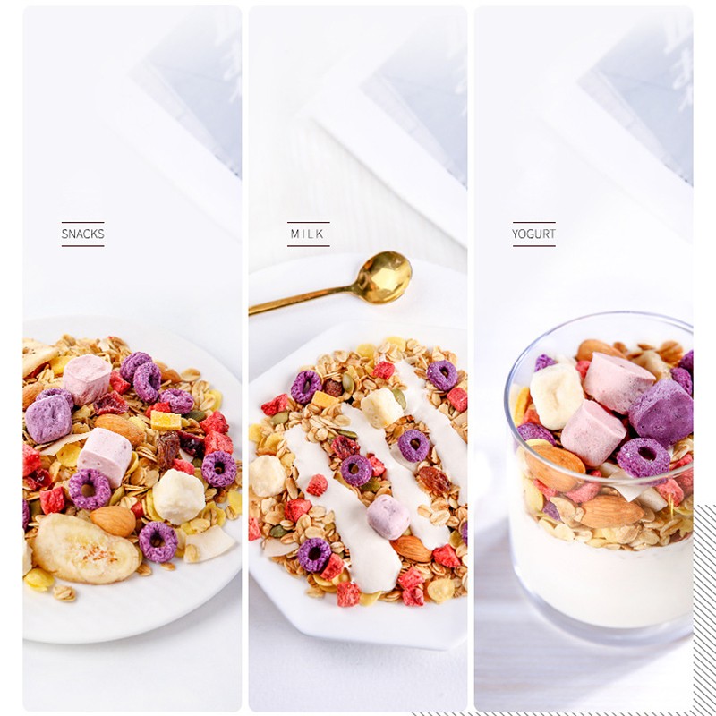 Delicious Crunchy Instant Oatmeal Yogurt Fruit Oatmeal Dry Fruit Granules Nuts Instant Cereal Breakfast Snacks