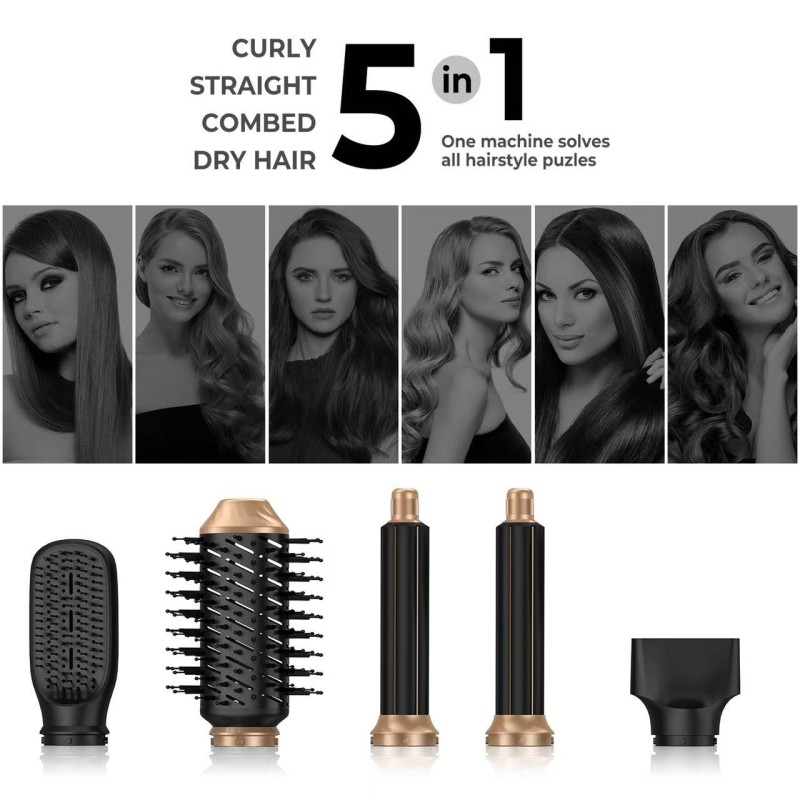 Air Brush Styler Manufacturer - OEM New Professional 6 in 1 Straightening Curler
