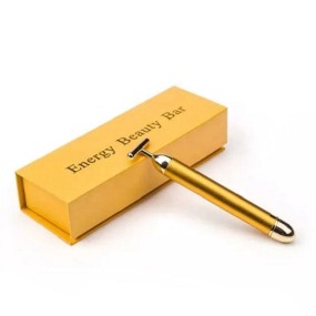 Pulse Facial Massager Supplier - Bulk Golden T-Shape Electric Sign Tools