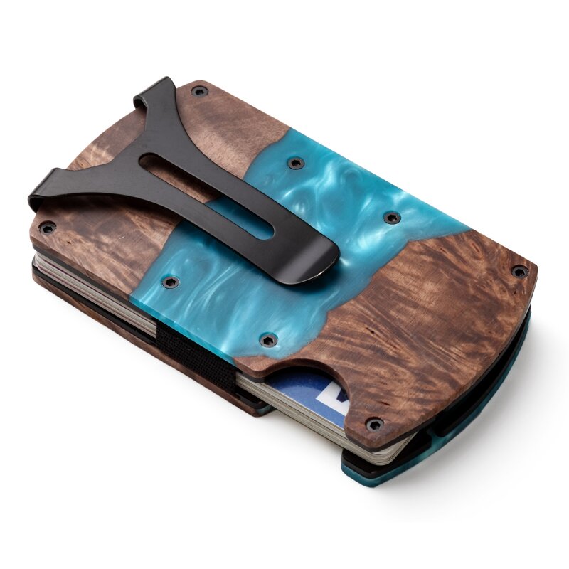 Resin Wood Card Holder Manufacturer - New Custom Minimalist RFID