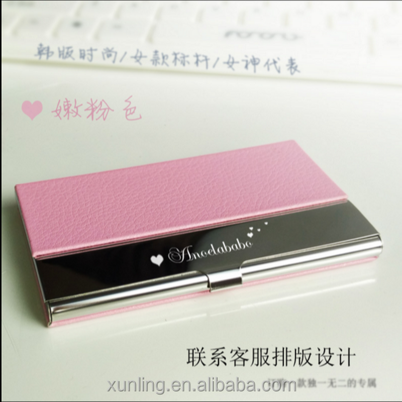 PU Leather Card Holder Manufacturer - New Product Fashion Push Button