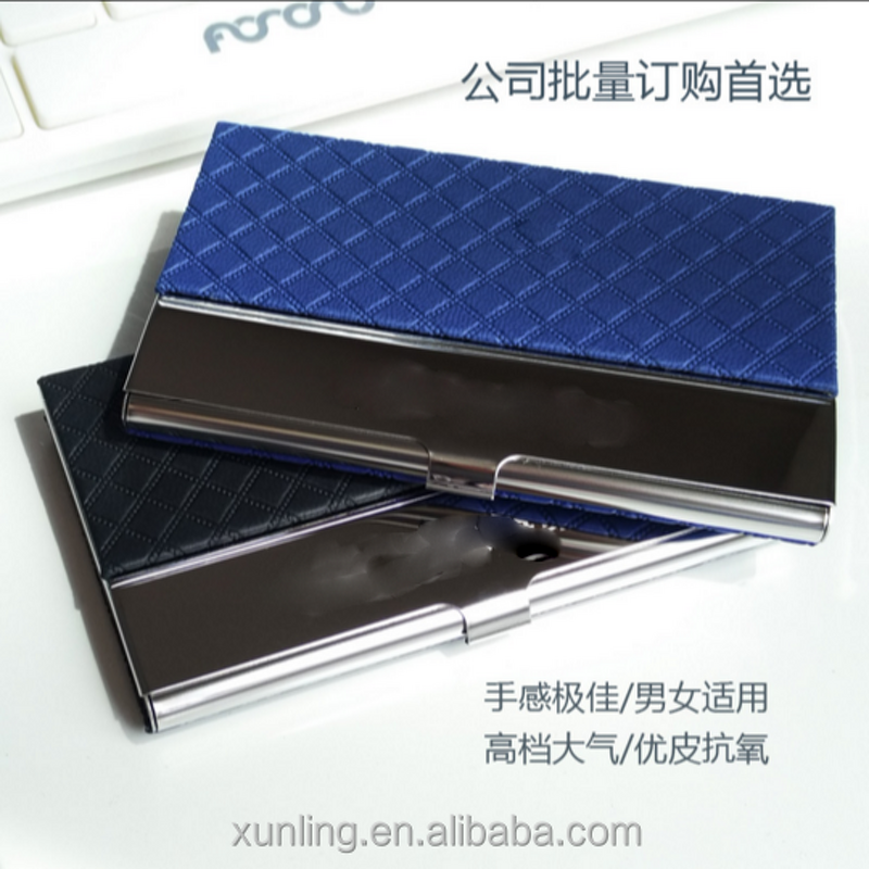 PU Leather Card Holder Manufacturer - New Product Fashion Push Button