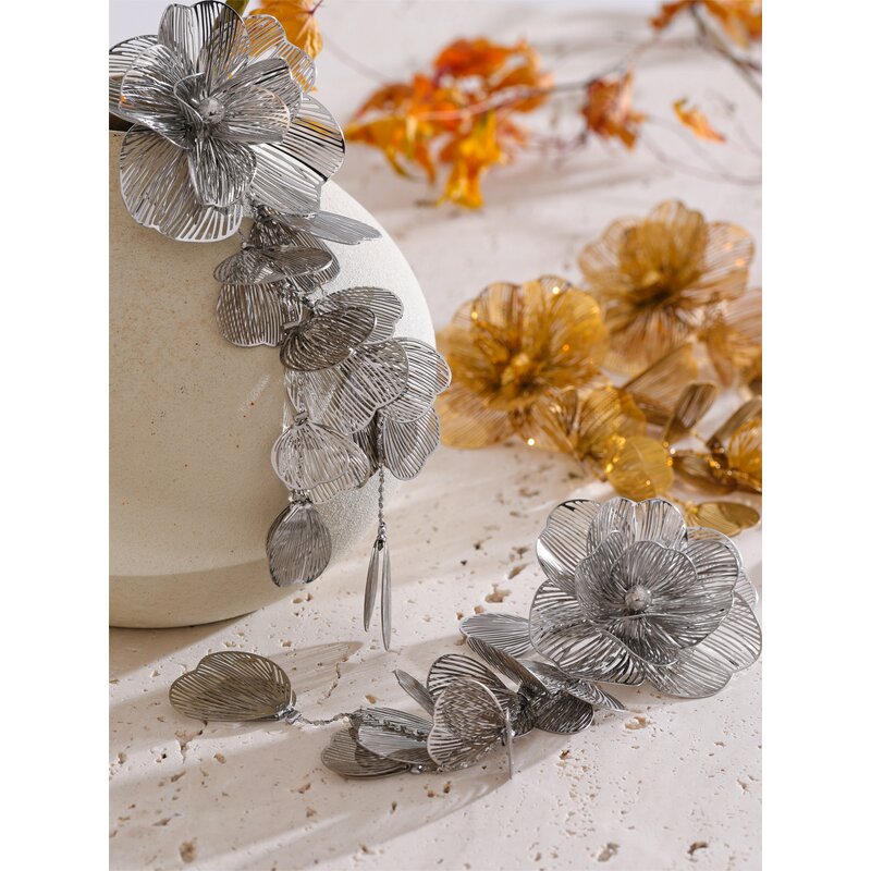 Hollow Flower Earrings Manufacturer - JINYOU 5490 New Arrival Metal Pendant