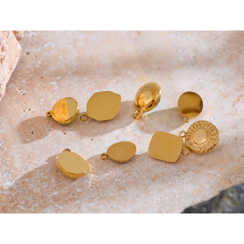 Natural Stone Pendant Manufacturer - JINYOU 0024 Exquisite Stainless Steel Square