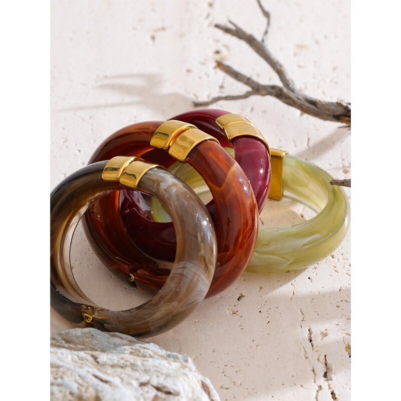 Acrylic Jewelry Bangle Manufacturer - JINYOU 3383 Vintage New Design