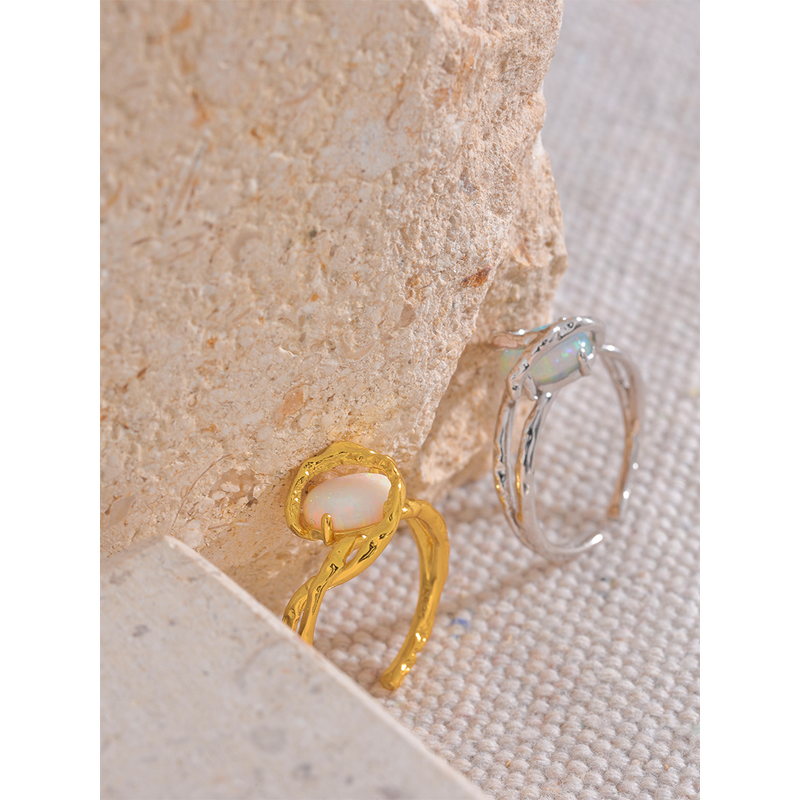 Opal Stone Ring Manufacturer - JINYOU 022 Exquisite Natural Handmade S925