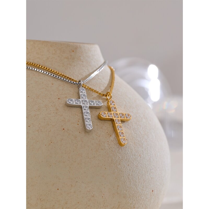 Cross Pendant Necklace Manufacturer - JINYOU 5210 New Arrival 18K Gold Plated