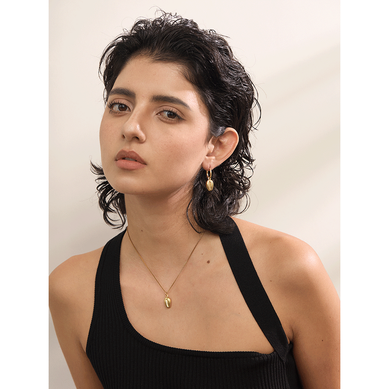 Metal Shell Hoop Set Supplier - JINYOU 875 Stainless Steel 18k Gold Color