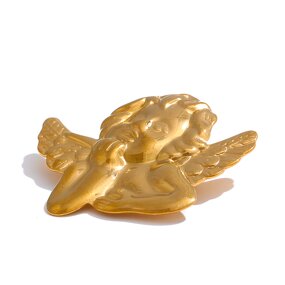 Cherub Brooch Supplier - JINYOU 4523 Fashion Design Metal Cute Shape PVD