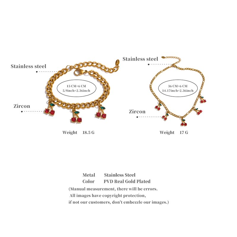 Zircon Cherry Set Supplier - JINYOU 4566 Chain Necklace Bracelet Statement