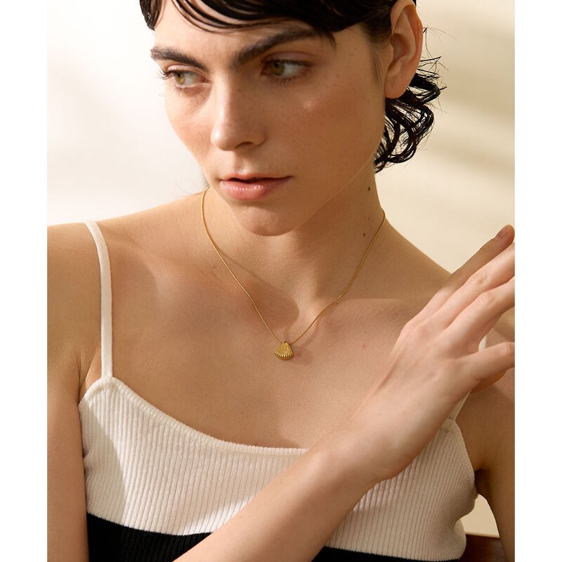 Metal Shell Pendant Necklace Supplier - JINYOU 1025 Statement Waterproof Summer