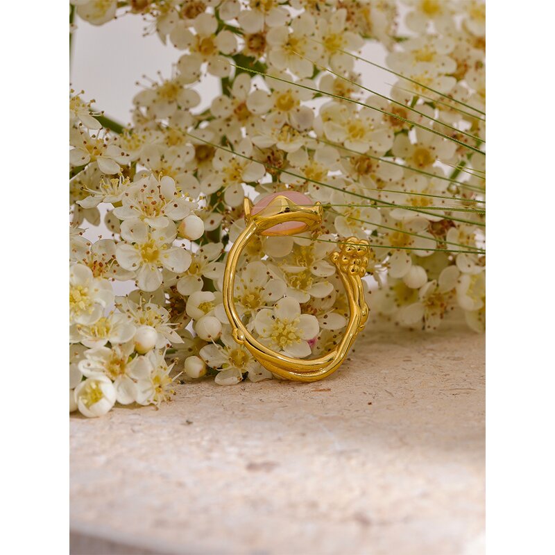 Rose Quartz Ring Manufacturer - JINYOU 069 Exquisite S925 Stone Sterling Silver