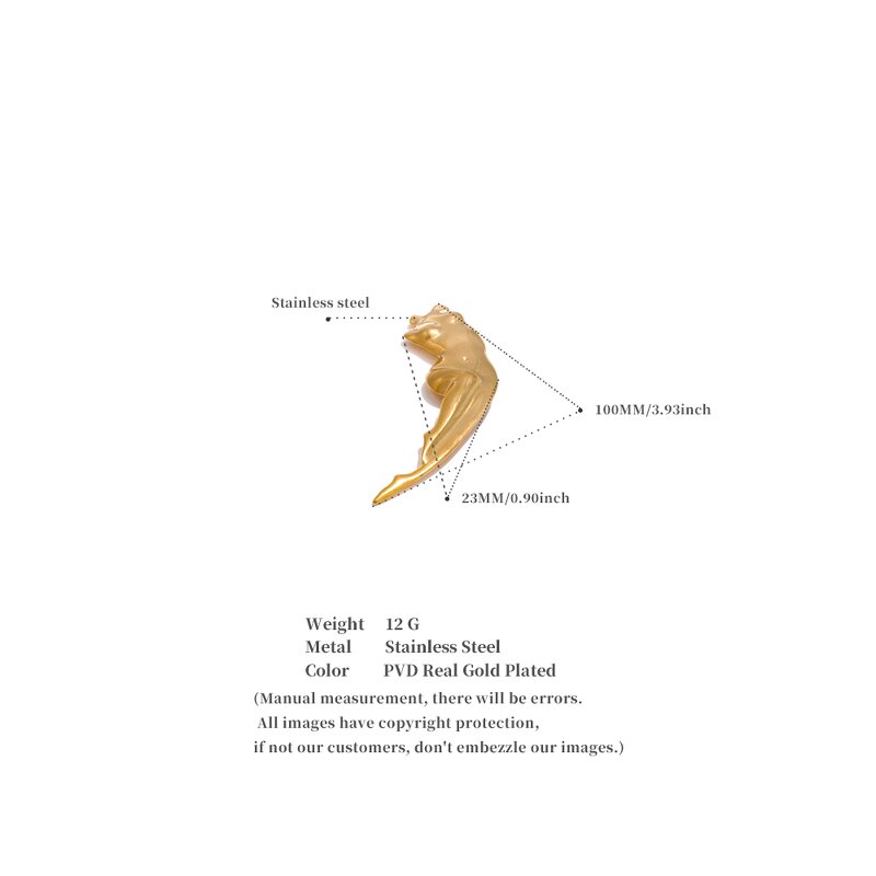 Sexy Body Shape Brooch Supplier - JINYOU 5170 Stainless Steel Uneven Design