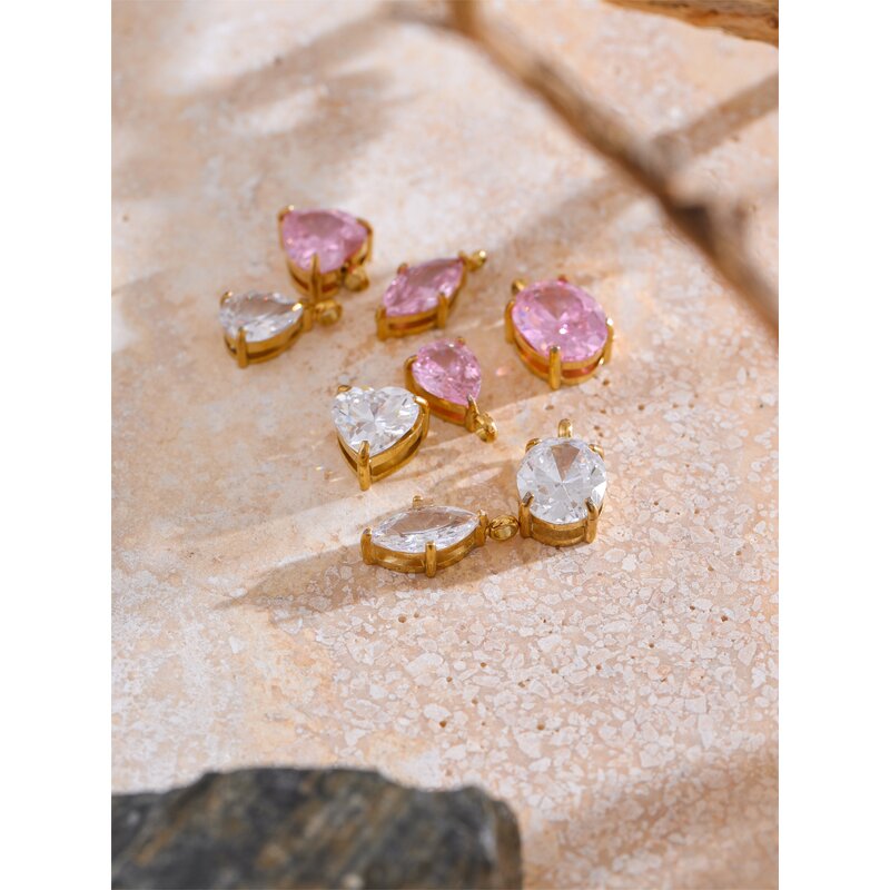 Shiny Heart Pendant Supplier - JINYOU 0098 Exquisite Stainless Steel Colorful