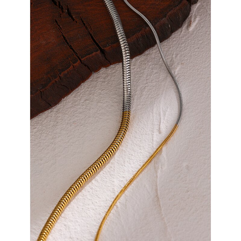 Mix Chain Necklace Supplier - JINYOU 678 Minimalist Metal 18K Gold Plated