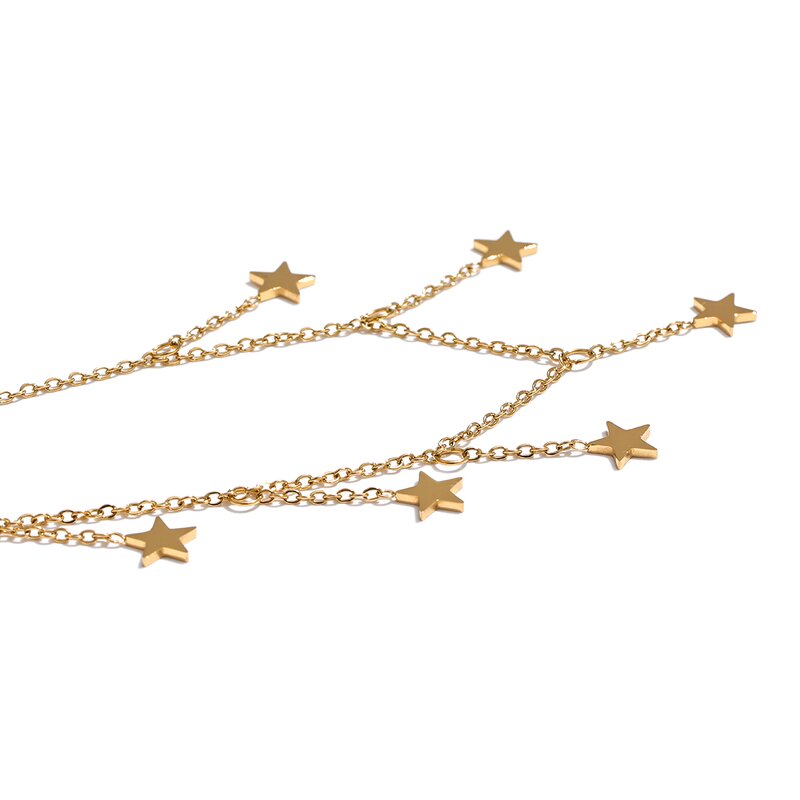 Long Star Anklet Supplier - JINYOU 687 316L Stainless Steel Summer Beach