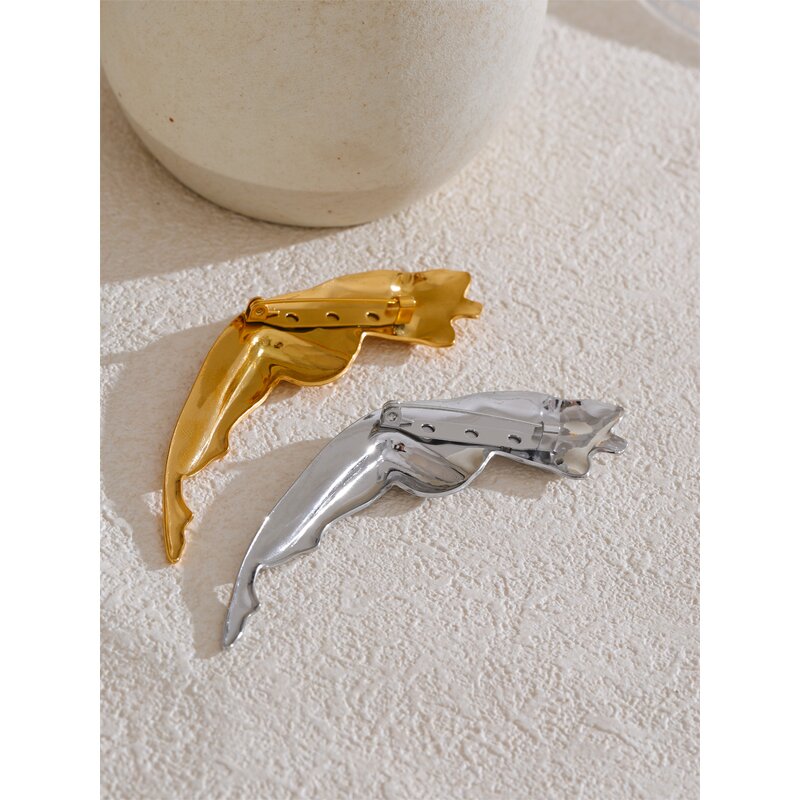 Sexy Body Shape Brooch Supplier - JINYOU 5170 Stainless Steel Uneven Design