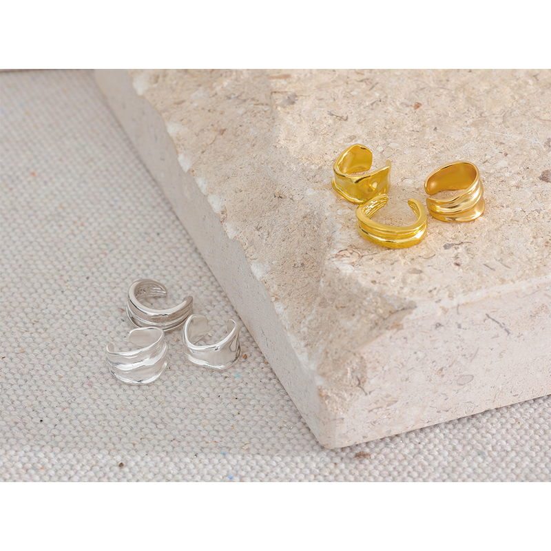 Sterling Silver Ear Bones Manufacturer - JINYOU 07 1PC 925 Stylish Small Geometric