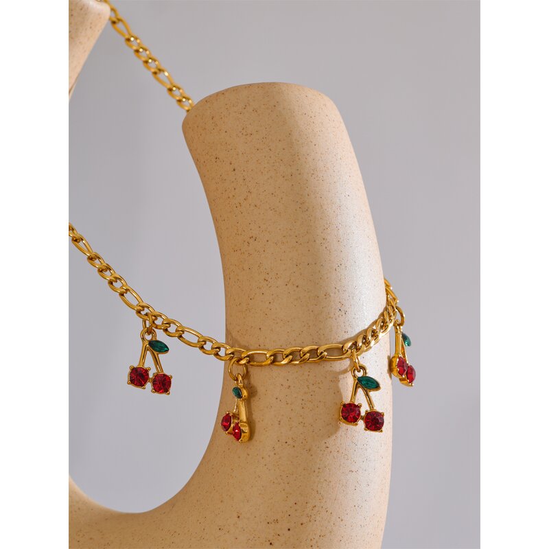 Zircon Cherry Set Supplier - JINYOU 4566 Chain Necklace Bracelet Statement