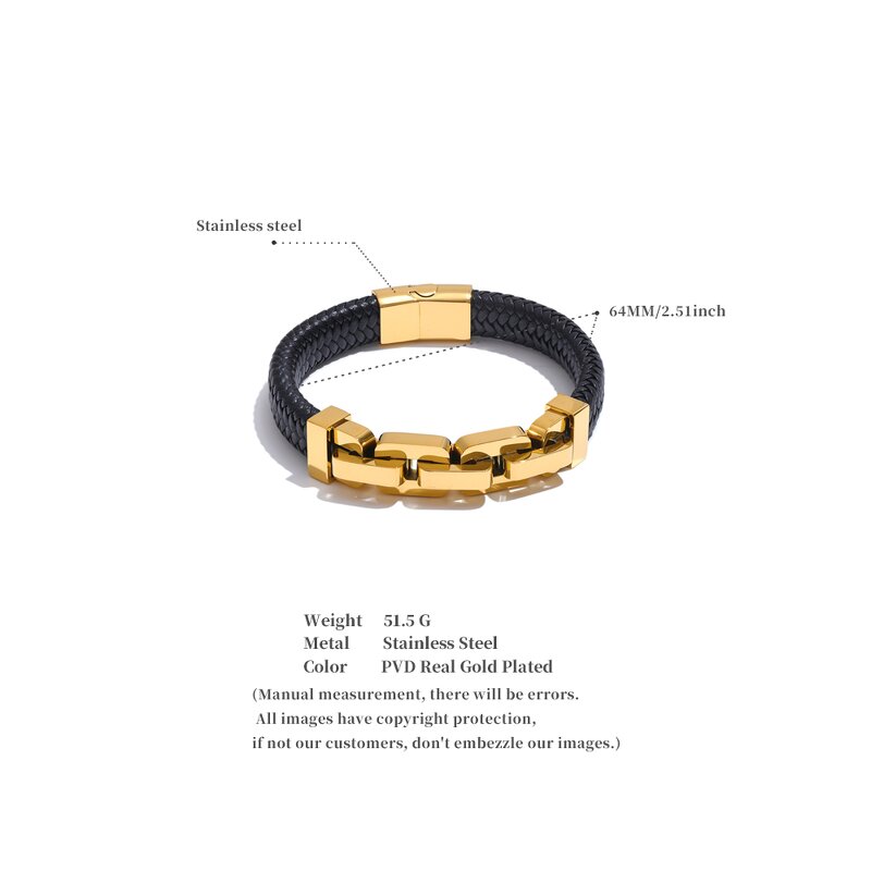 Wide Bracelet Bangle Manufacturer - JINYOU 5454 Fashion Design 64mm Stainless
