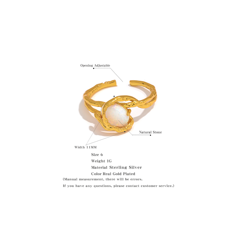 Opal Stone Ring Manufacturer - JINYOU 022 Exquisite Natural Handmade S925