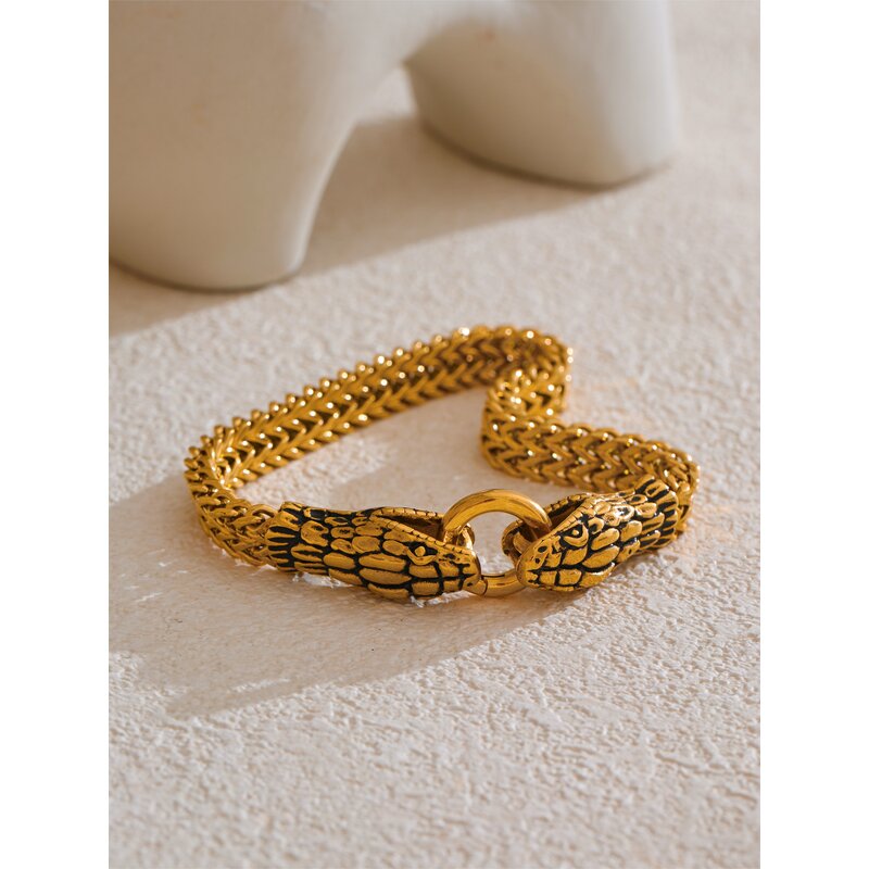 Snake Shape Bracelet Manufacturer - JINYOU 5426 New Arrival 23cm Stainless Steel