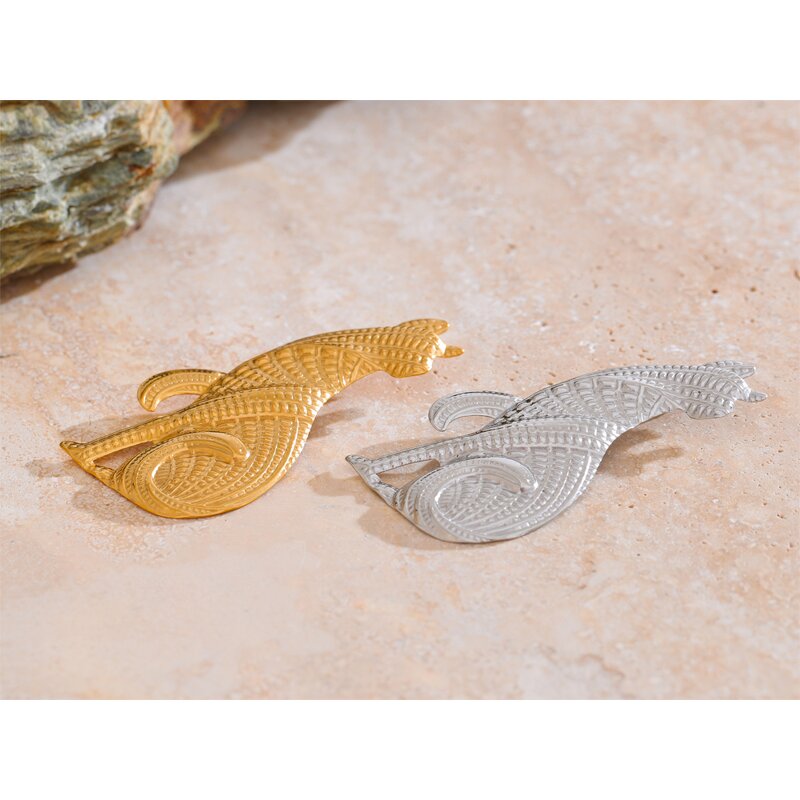 Leopard Shape Brooch Manufacturer - JINYOU 4533 New Design Metal PVD Stainless