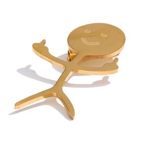 Match Man Brooch Manufacturer - JINYOU 4531 Fashion Stainless Steel Metal Cute