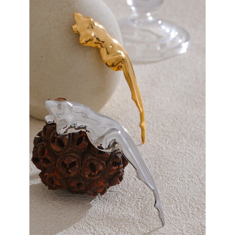 Sexy Body Shape Brooch Supplier - JINYOU 5170 Stainless Steel Uneven Design