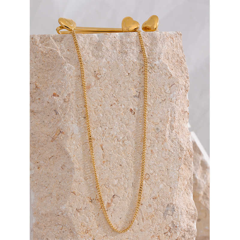 Hair Clip Earrings Supplier - JINYOU 2002 Fashion Young Stainless Steel Heart