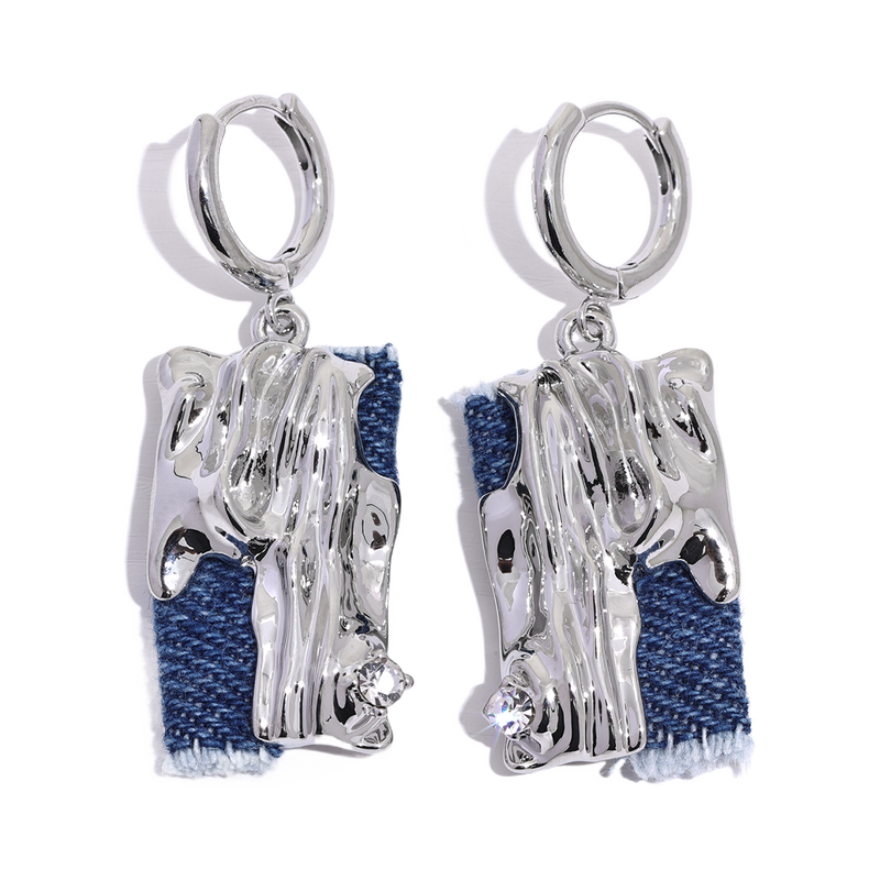 Vintage Denim Earrings Supplier - JINYOU KE001EN Originality Personality Fashion