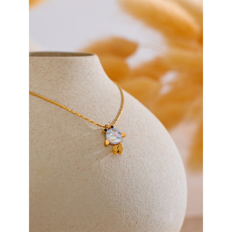 Fish Shape Shell Necklace Supplier - JINYOU 5092 New Design Colorful PVD