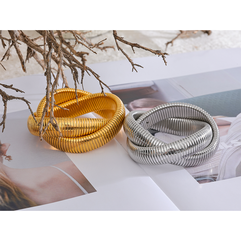 Wide Metal Bracelet Supplier - JINYOU 2366 Stainless Steel 316L Heavy Stackable