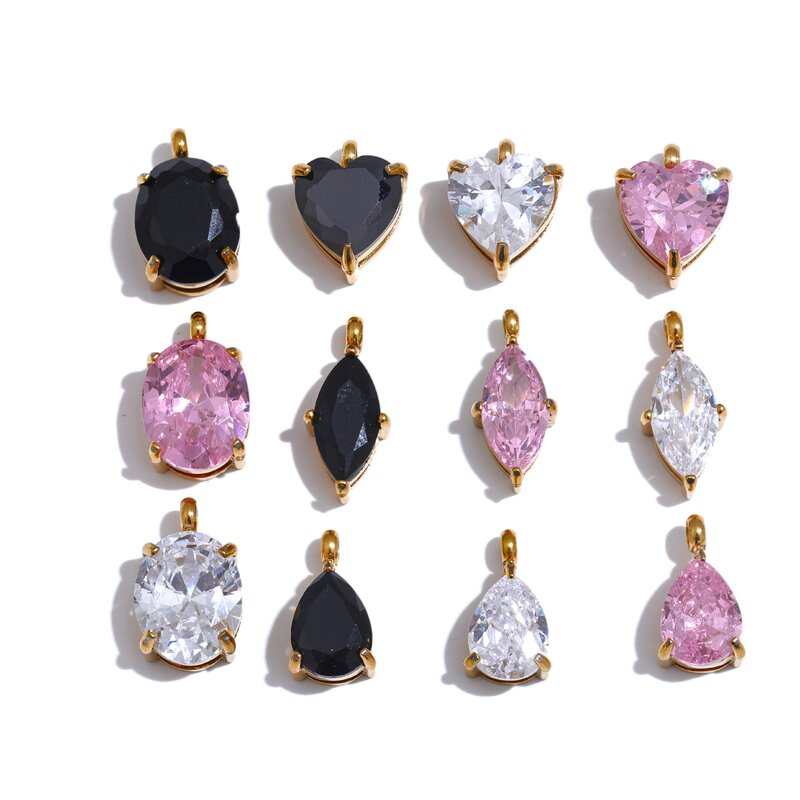 Shiny Heart Pendant Supplier - JINYOU 0098 Exquisite Stainless Steel Colorful