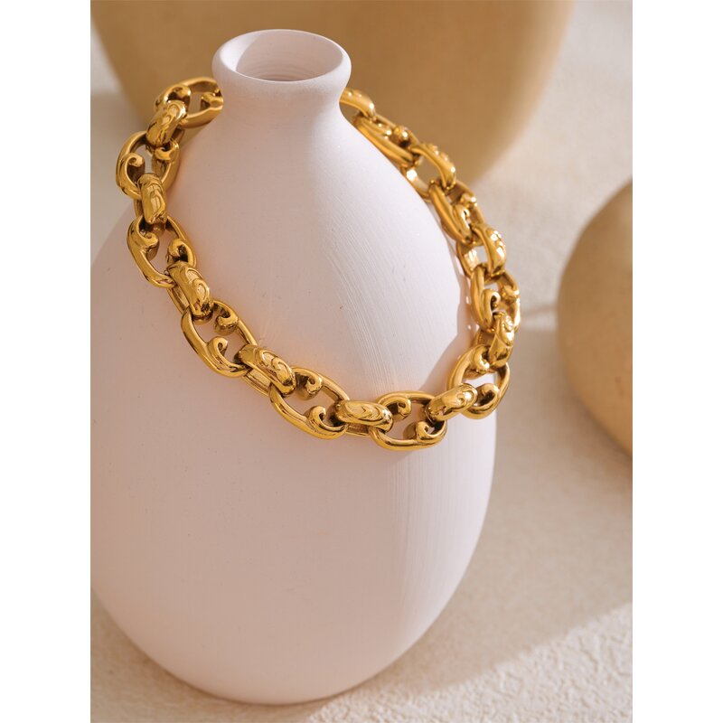 Cuban Chain Bracelet Supplier - JINYOU 5425 New Arrival 22cm Stainless Steel