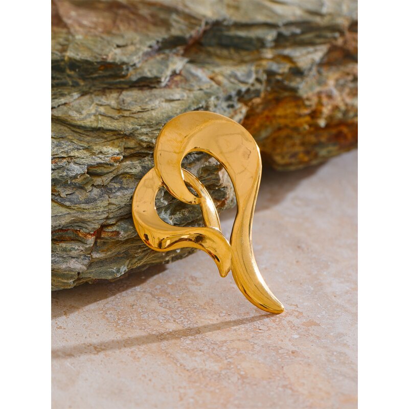 Hollow Heart Brooch Manufacturer - JINYOU 4528 New Arrival Stainless Steel Pin