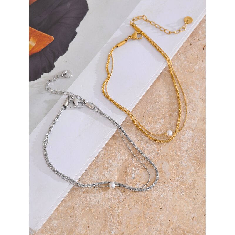 Simulated Pearls Anklet Supplier - JINYOU 4288 Fashion Summer Barefoot Chain