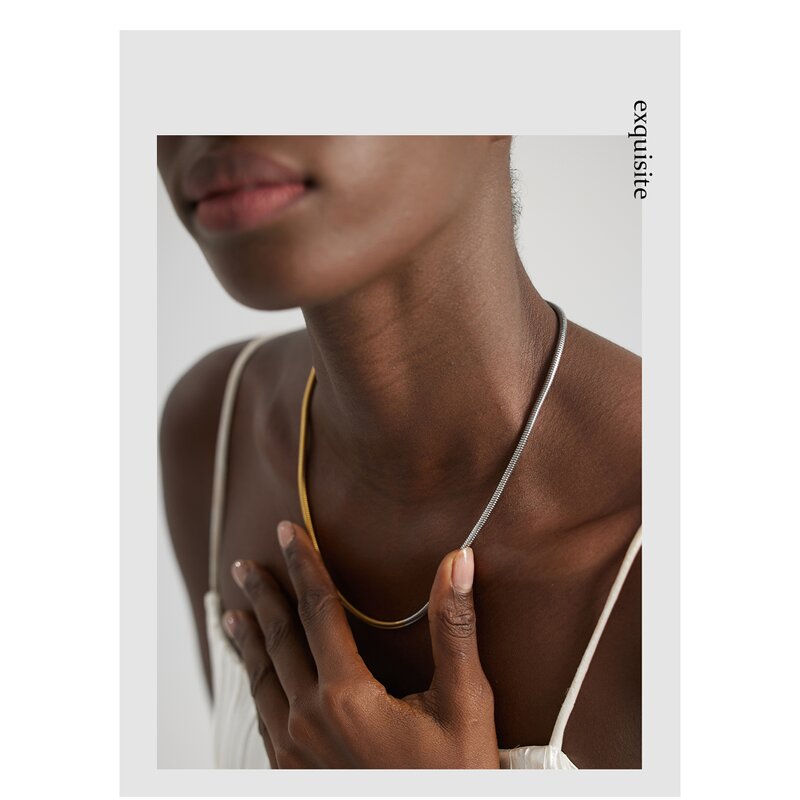 Mix Chain Necklace Supplier - JINYOU 678 Minimalist Metal 18K Gold Plated