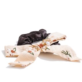 Two Color Hair Tie Supplier - JINYOU 0035 Fashionable Bow Shaped Floral Pearl