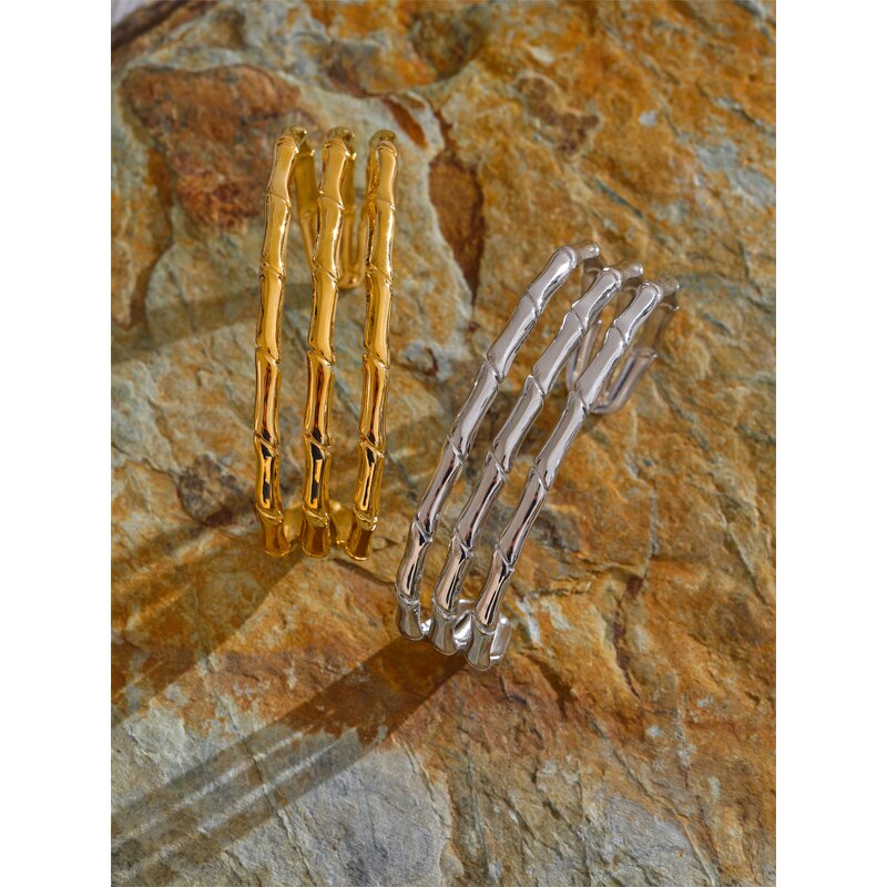 Hollow Design Bracelet Manufacturer - JINYOU 4500 Three Layers 18k Gold Plated